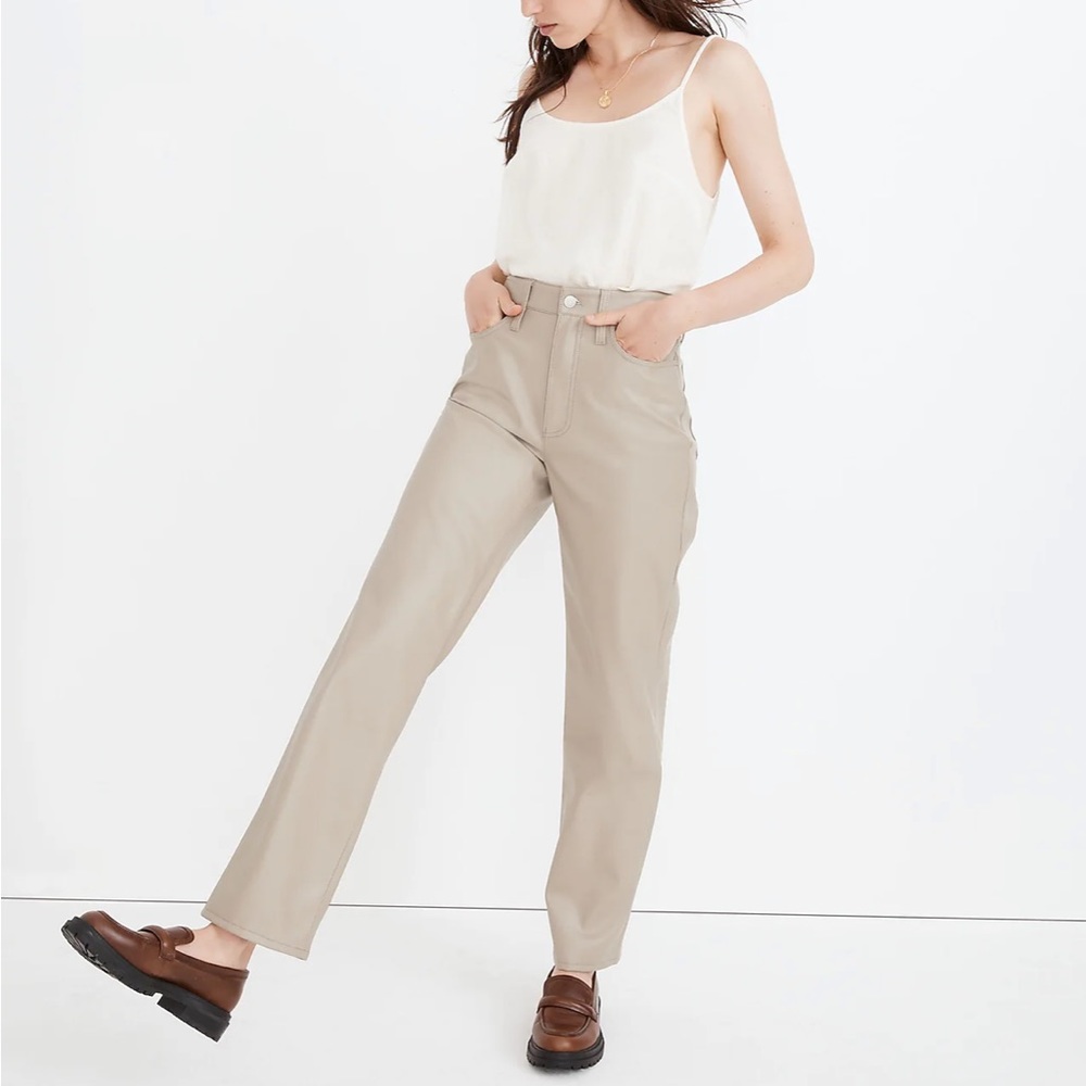 Madewell The Perfect Vintage Straight Jean: Faux Leather Edition